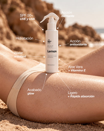 Protector Solar Cara y Cuerpo 50+ | Alta Protección UVA/UVB y Resistencia al Agua | 200 ml